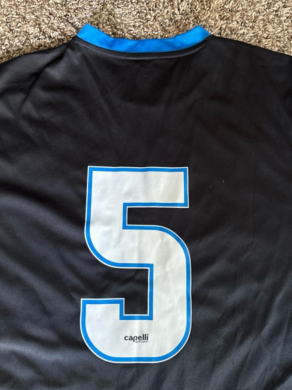 Capelli of New York Black and Blue Graphic Athletic Jersey - Picture 4 of 4